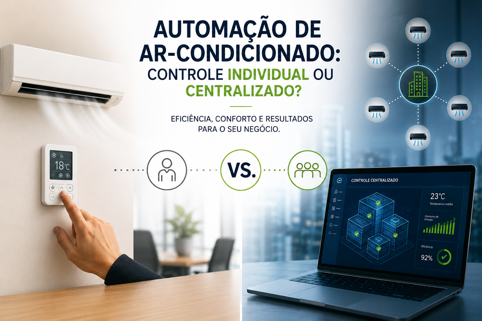 Automação de ar-condicionado controle individual ou centralizado A decisão que pode reduzir custos sem comprometer o conforto